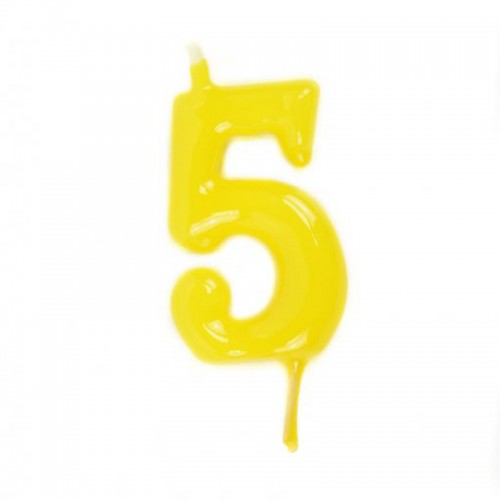 Vela Número 5 Amarelo